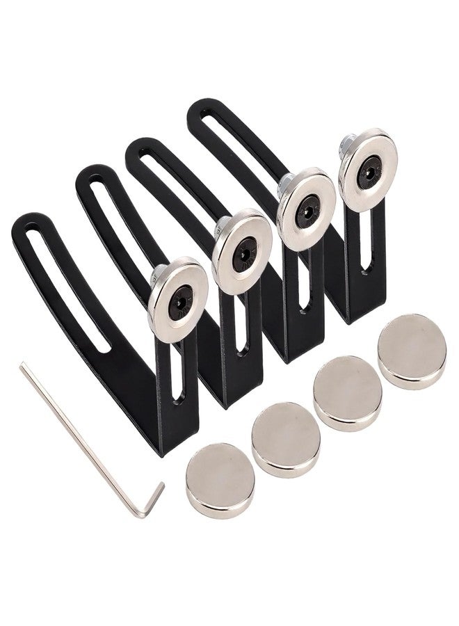 Rchobbytop Pack of 4 RC Car Body Shell Mount Magnetic Metal L-Bracket for 1/10 Rock Crawler RC4WD D90 Traxxas TRX4 Axial SCX10 90046 Redcat Tamiya - Image 1